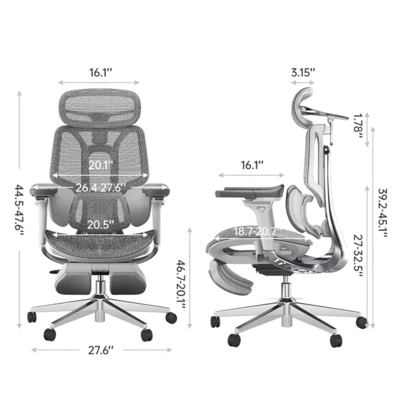 Ergonomic Black White Chair