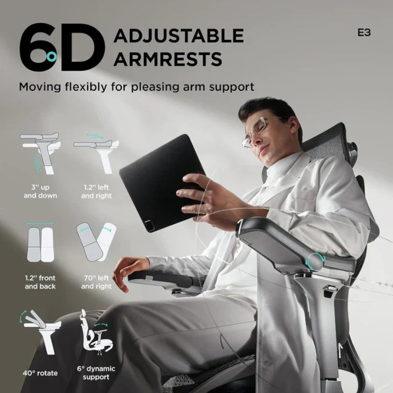 Ergonomic Black White Chair