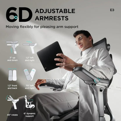 Ergonomic Black White Chair